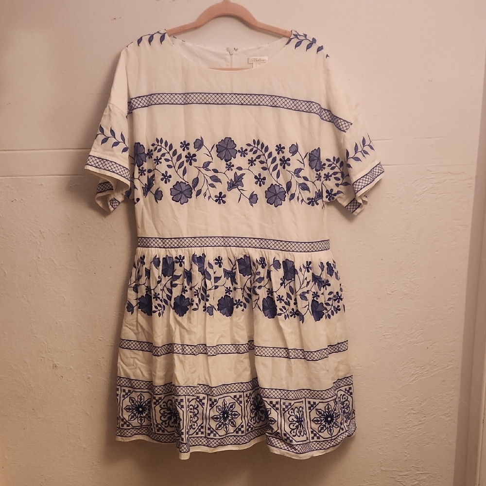 Shoshanna Embroidered Mini Dress